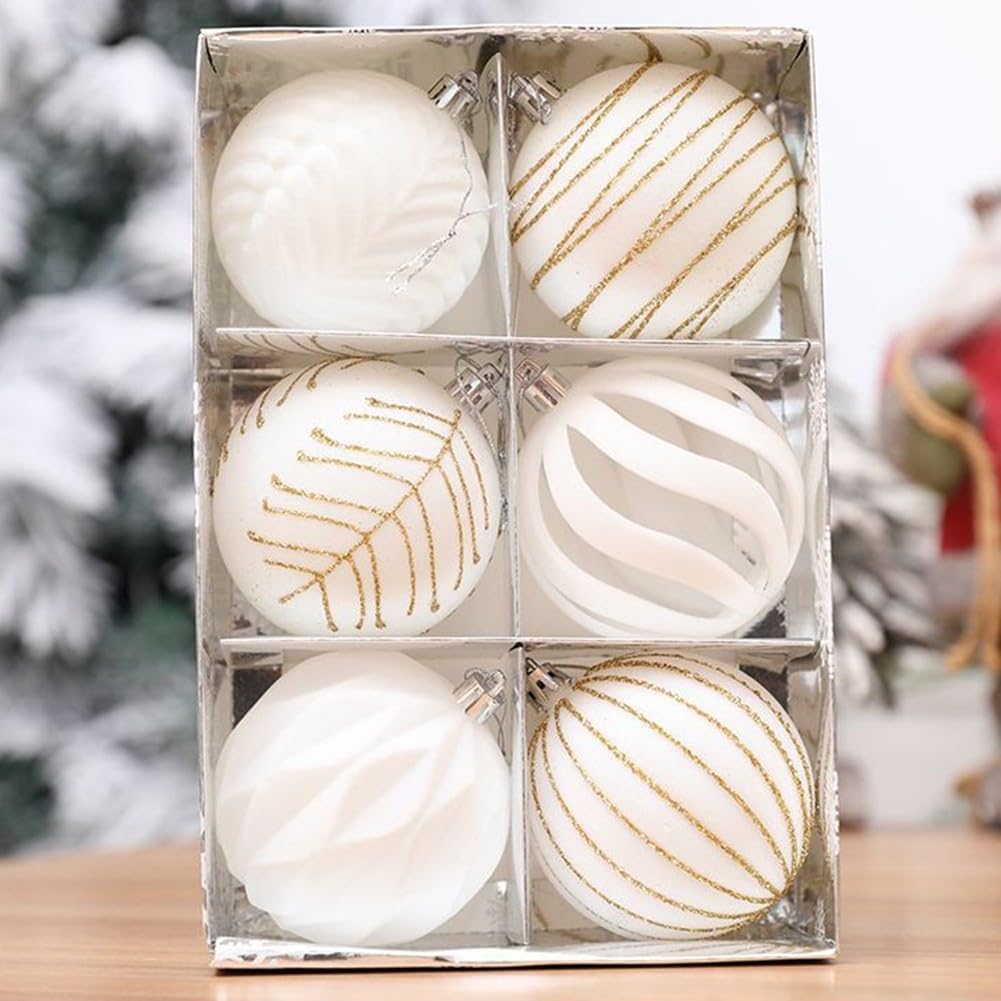6-teiliges befüllbares Weihnachtskugel-Set für festliche Dekoration, Hochzeiten, Gartenpartys und mehr (Blau1)