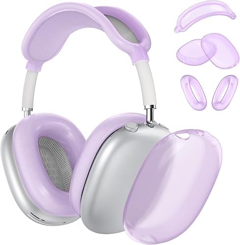 Miniatura 28 de Funda rígida para AirPods Max con modo de sueño, funda de transporte para auriculares con almohadillas de silicona para AirPods Conjunto negro y