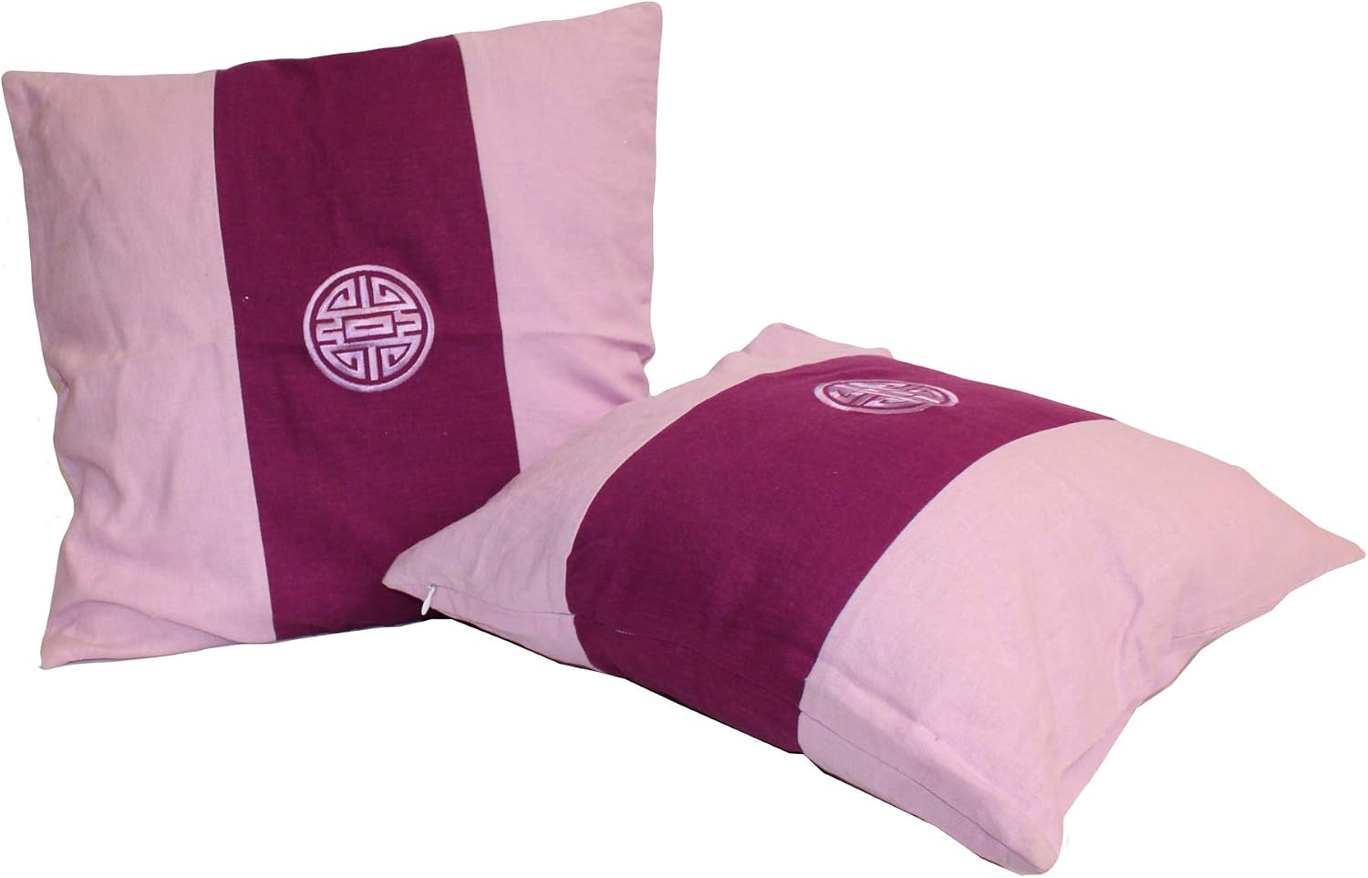 A33 Pair Purple Color Square Fabric Couch Sofa Cushions Aws655