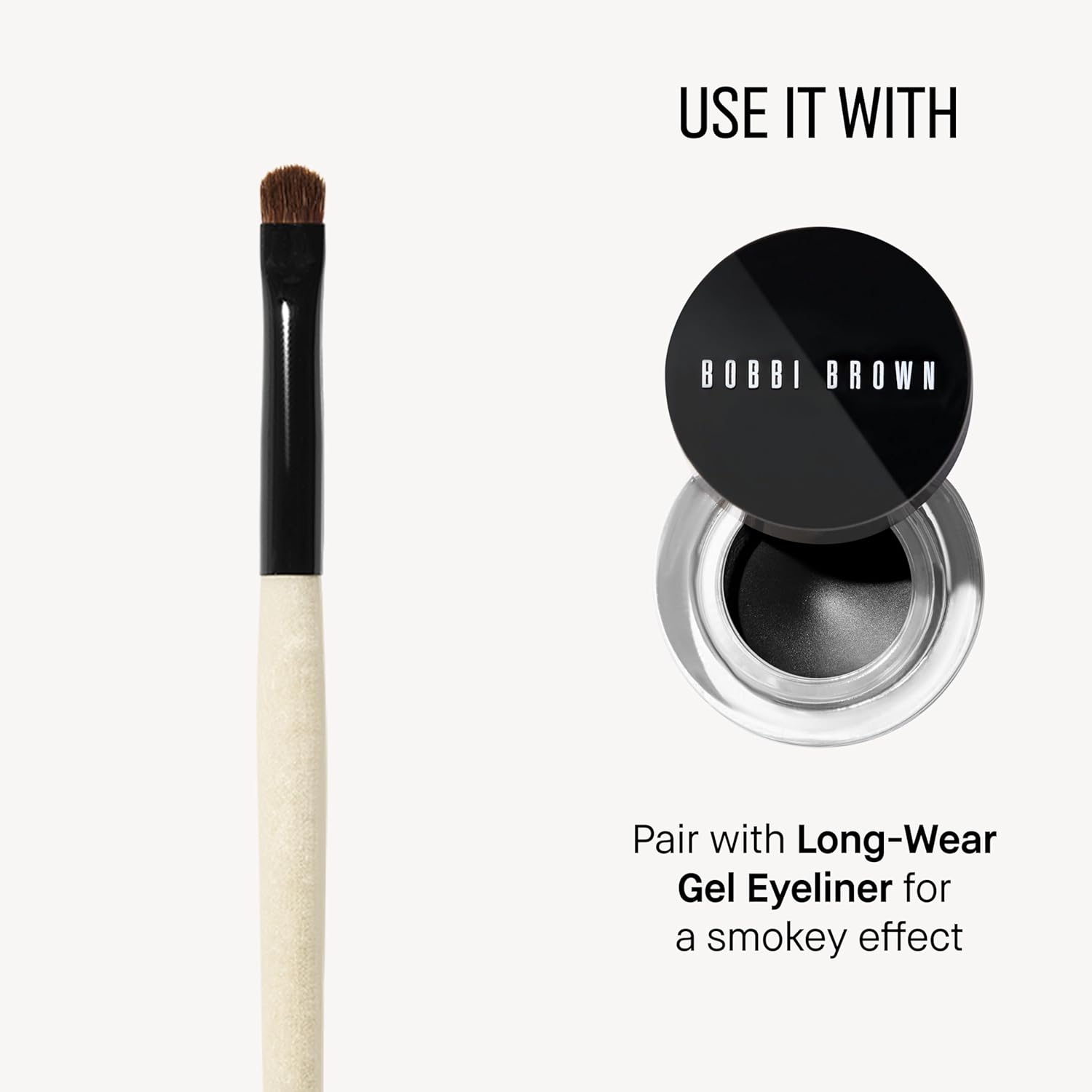Bobbi Brown Eyeliner Brush | Eyeliner Brushes for Smudging, Precise Lines + Smokey Eyes | Works for Gel & Powder Liner