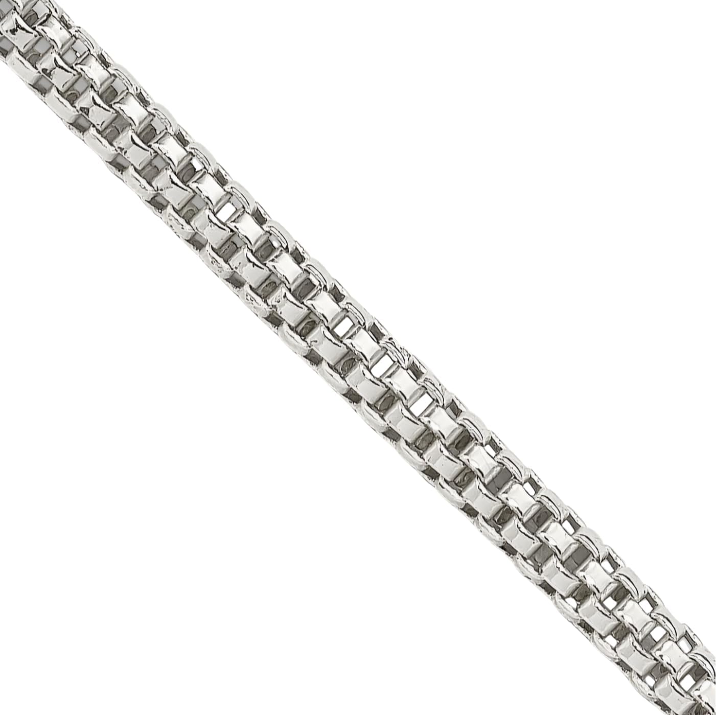 IceCarats 925 Sterling Silver 2.4mm Thin Popcorn Mesh Chain Necklace Polished