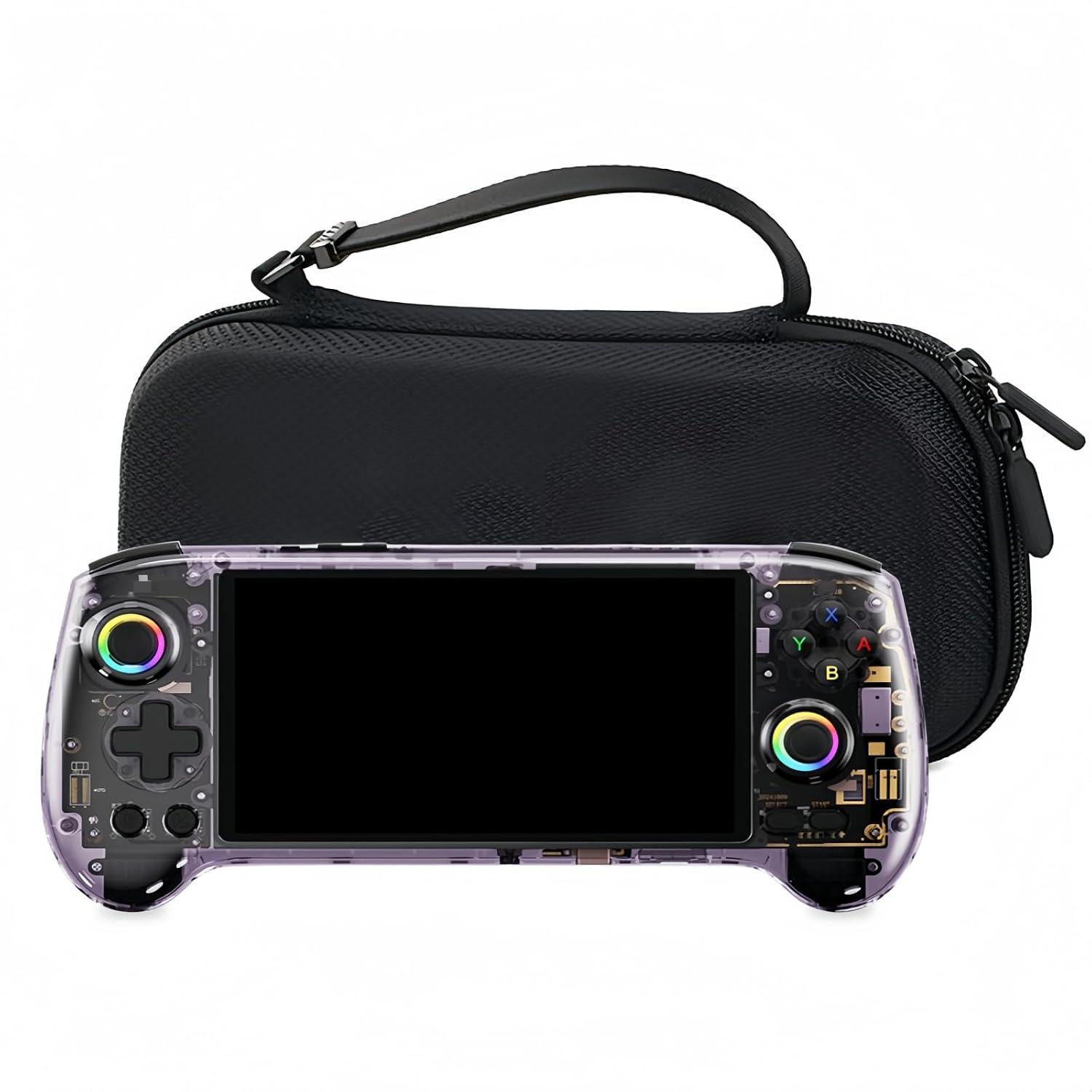 TEHAOUU Carrying Case Compatible with Anbernic RG557 Handheld Console, Waterproof Dustproof Storage Bag, Portable Protective Organizer Box for Travel Gaming Accessories