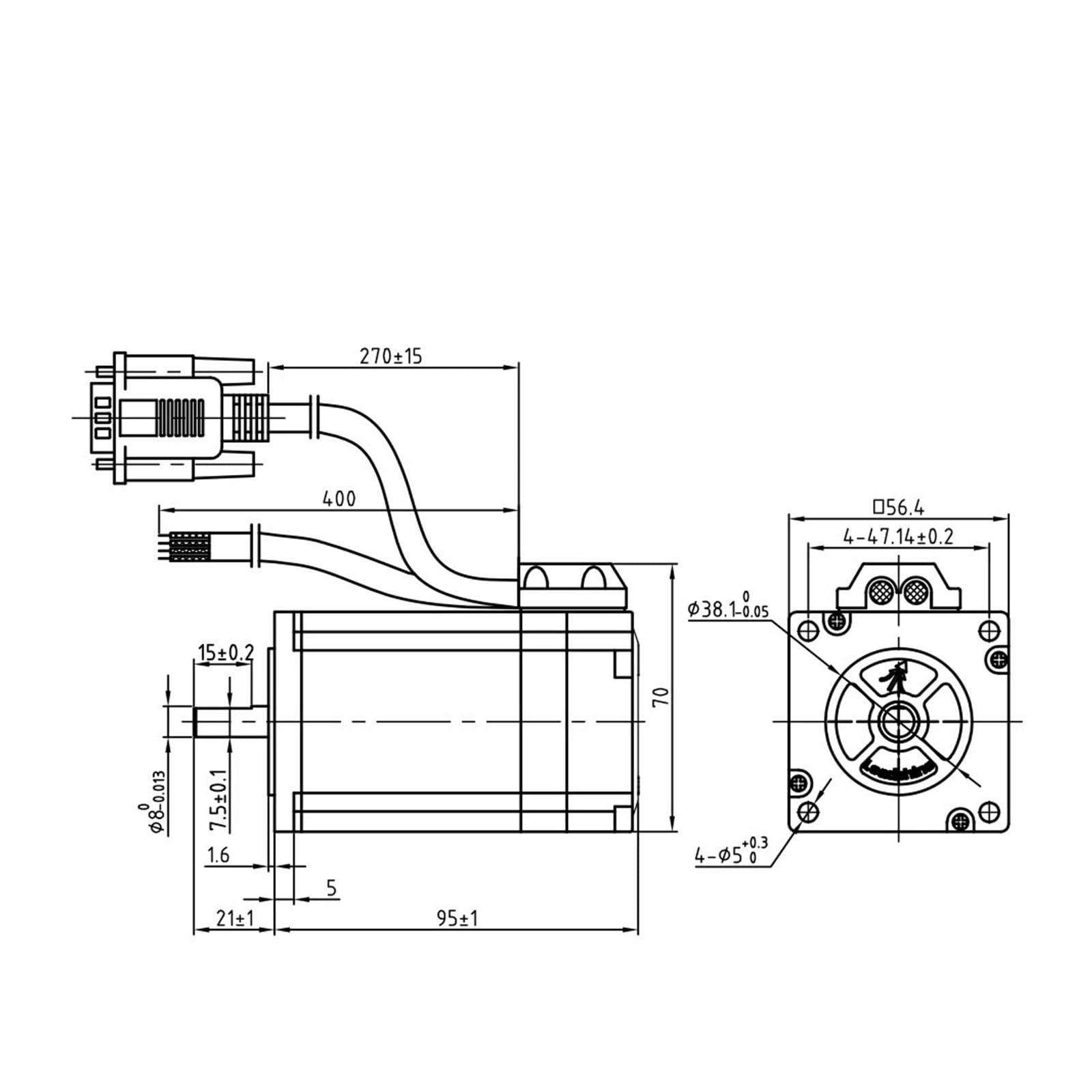 Schrittmotor Nema 23 Schrittmotor (57CME23) 2,3 NM 5,0 A Easy Servo-Schrittmotor mit geschlossenem Regelkreis und Encoder for CNC-Maschine