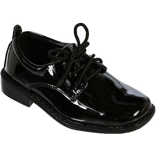 iGirlDress Boys Patent Matte Dress Oxford Special Occasion Christening First Communion Wedding Formal Shoes