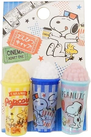 Amazon Co Jp スヌーピー 鉛筆キャップ パロディえんぴつキャップ ポップコーン ピーナッツ 文房具 オフィス用品