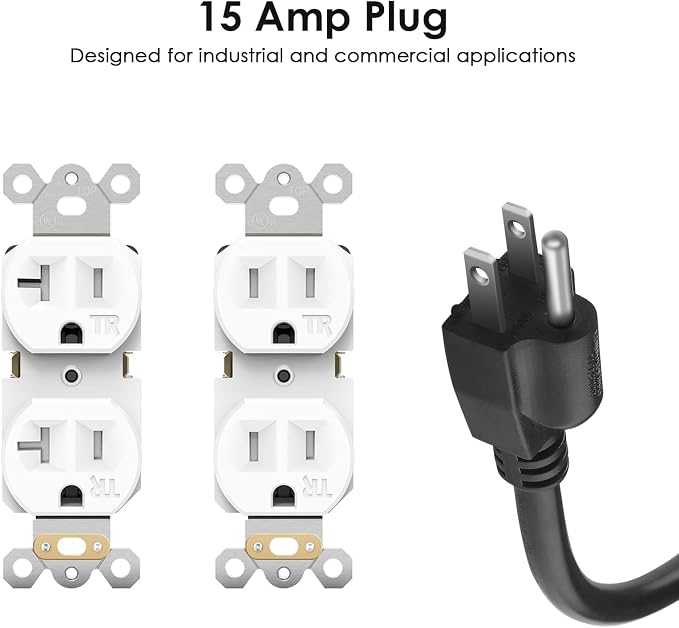 JUNNUJ regleta eléctrica giratoria 8 tomas 6 ft miniatura 2
