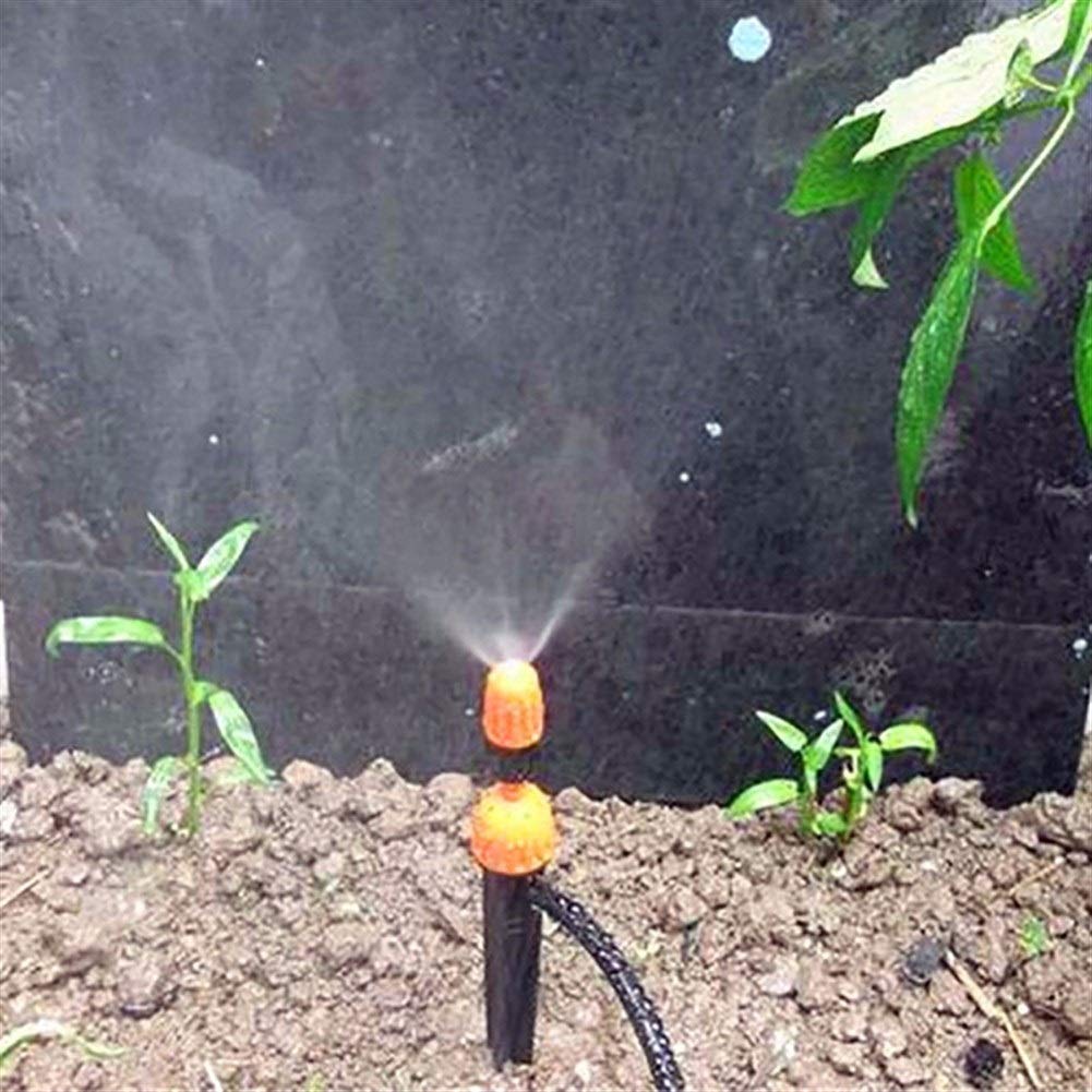 5 Pezzi Gocciolatore per irrigazione Giardino Arancione Microirrigatore e gocciolatore Regolabili per Tubo da Giardino in Serra da 4/7 mm
