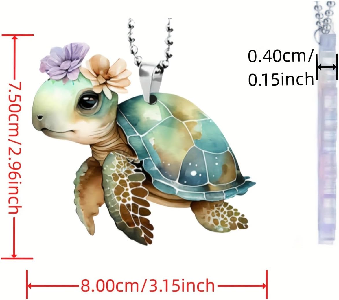 Sea Turtle Rear View Mirror Accessories, Hanging Ornament, Gifts for Women