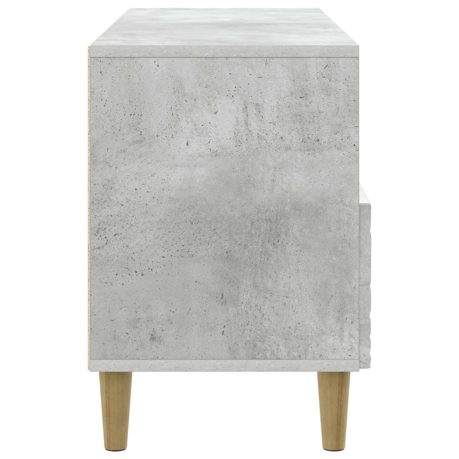 Générique Mobile TV 102 x 34,5 x 50 cm, grigio cemento legno di ingegneria | Conservazione multimediale, Console giochi soggiorno, Piedi eucalipto massiccio, Manutenzione panno umido