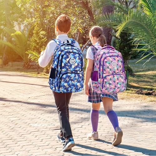 Sacs à dos à imprimé géométrique Bansusu pour écoliers du primaire - 2
