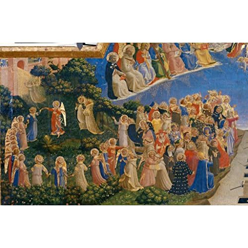 kunst für alle Art Print/Poster: Fra Angelico The Last Judgement Picture, Fine Art Poster, 39.4x25.6 inch / 100x65 cm