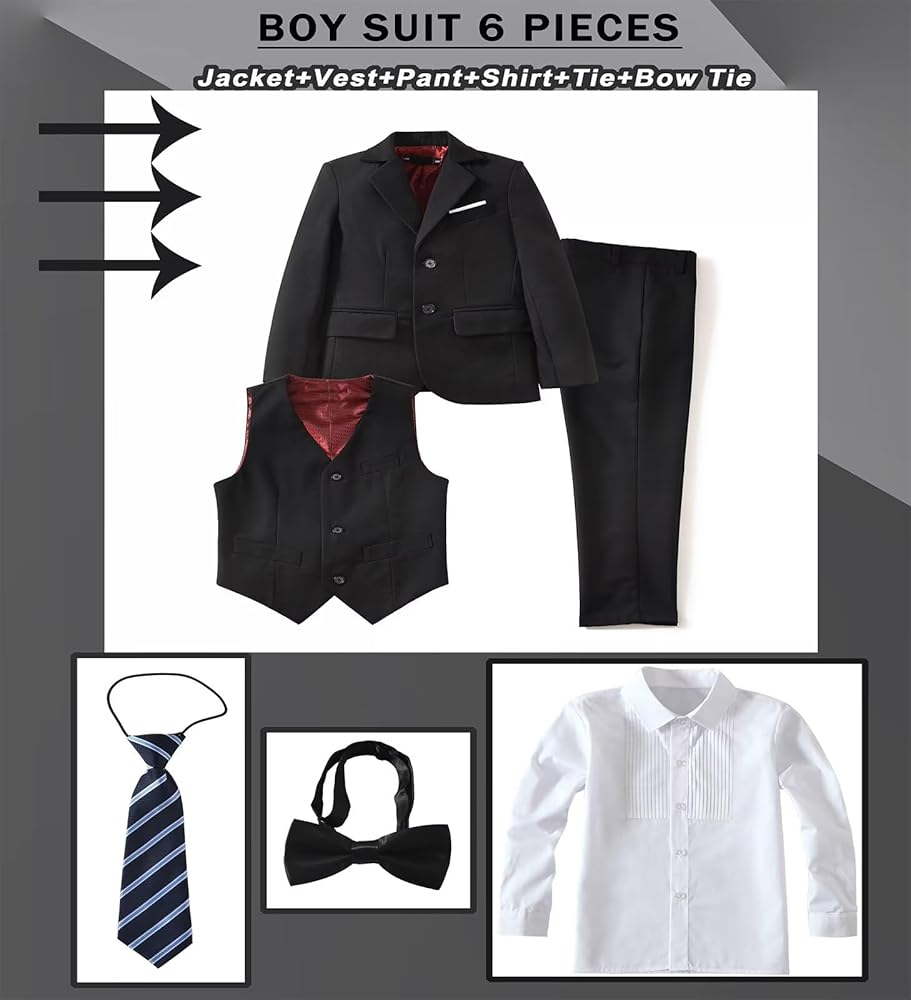 Costume 2 Pièces Homme Noir Taille XS - Coupe Ajustée Mariage Cérémonie - Gilet Et Pantalon Décontracté