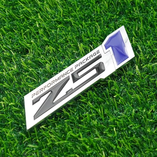 Image of Hood Door Tailgate Engine Bumper Badge 3D Nameplate Emblem Logo Replacement for Z51 Performance Package 1Pc (Chrome Black Blue)