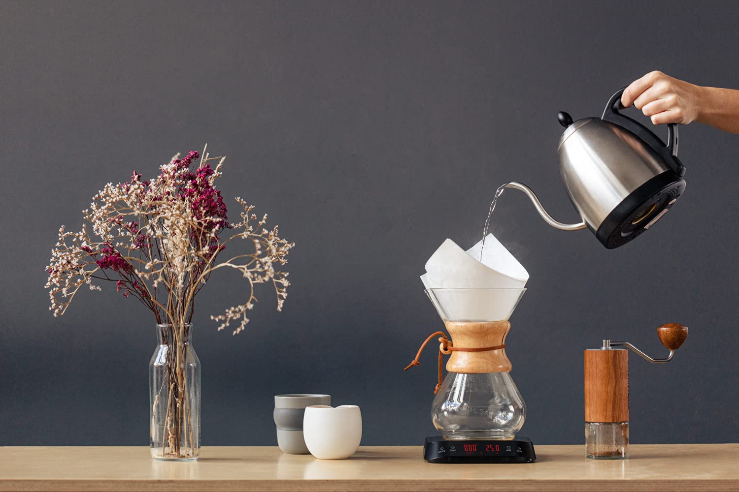 ETA Digitale Kaffeewage Artista I 3 Wiegemodi I LED Display I 0.1g Genauigkeit I Timer I 3kg Max I Tare Funktion