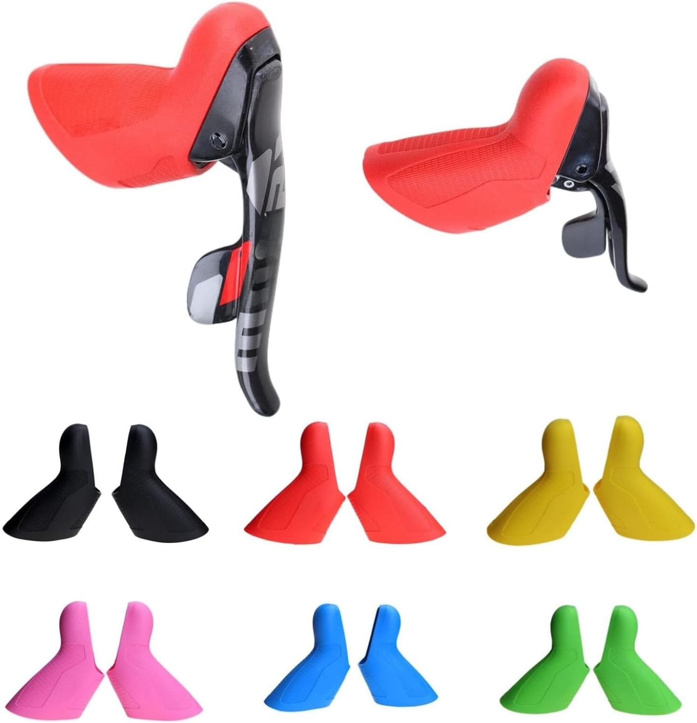 Bike Brake Grip Hoods for S ram 11 Speed, Black, 1 Pair | Compatible with S RAM Brake Lever, 11 Speed Hoods Cover, For RED Force Rival 11S Models, Silicone