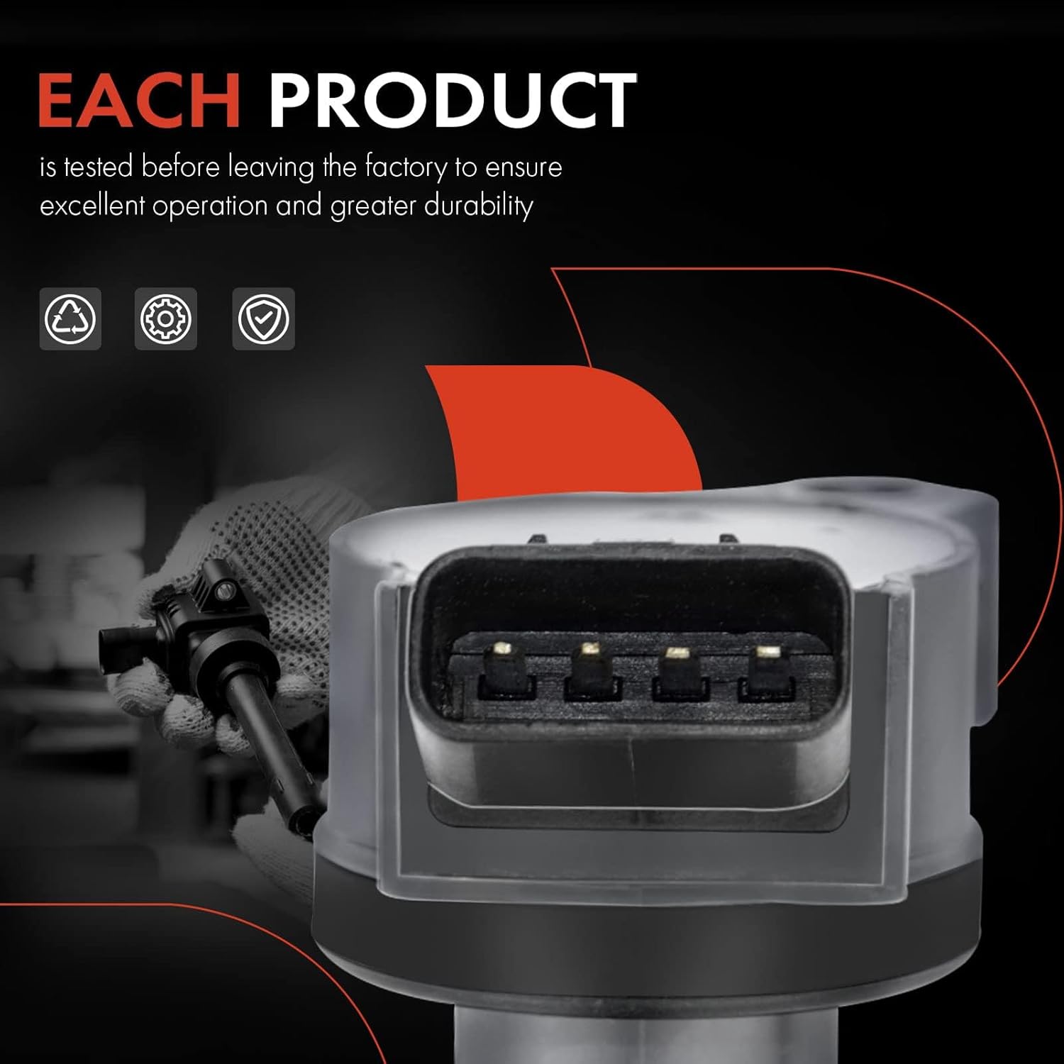 A-Premium 6PCS Ignition Coil Packs Compatible with Toyota, Lexus & Lotus Vehicles - V6 2.5L 3.5L 4.0L - Camry 4Runner Avalon Highlander RAV4 Tundra Sienna GS350 GS450h IS250 RX350, #90919-A2007, UF487