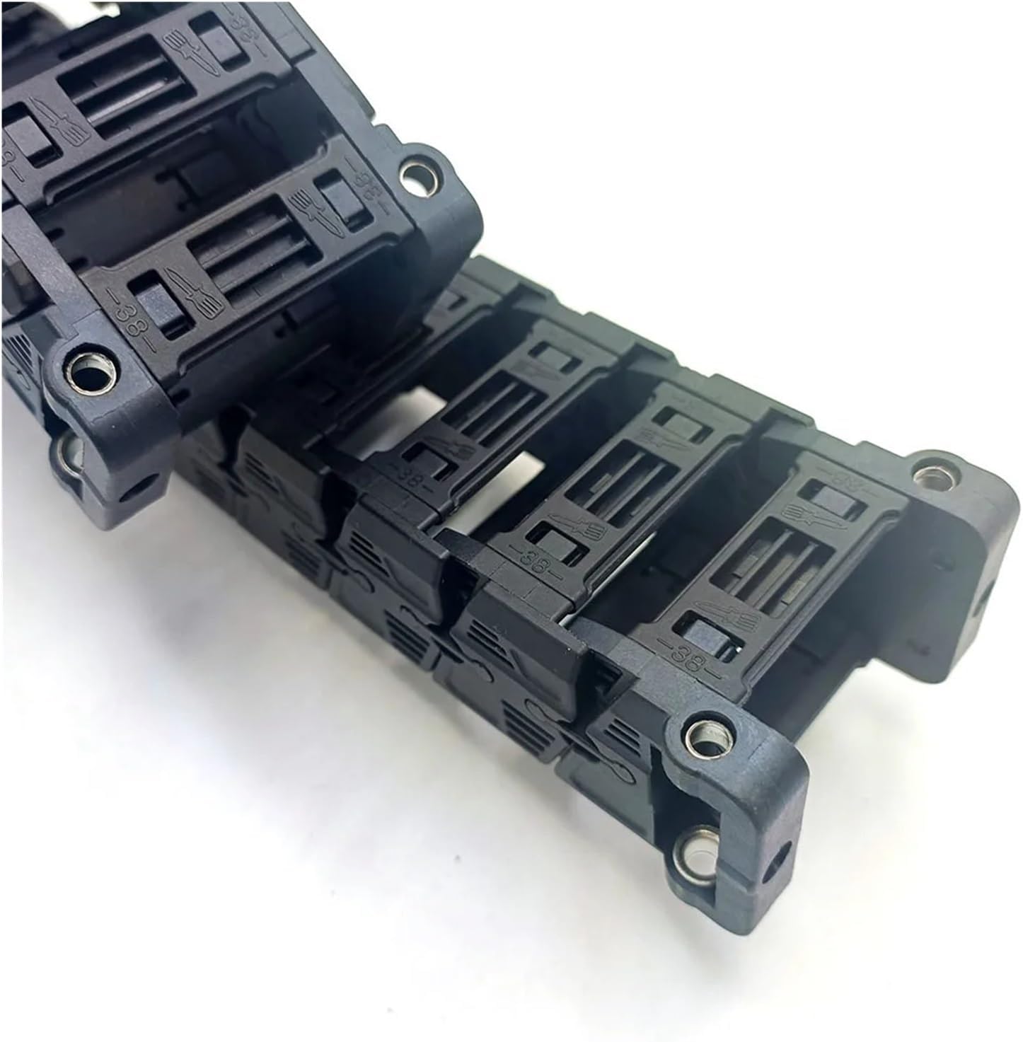 Transmission Chain of Power 1 Meter High-Speed Mute Drag X Chain Wire Carrier Cable Holder Channel Transmission Parts CNC Router Tank Towline Transmission Chain of Power(R55,S25X50 mm)