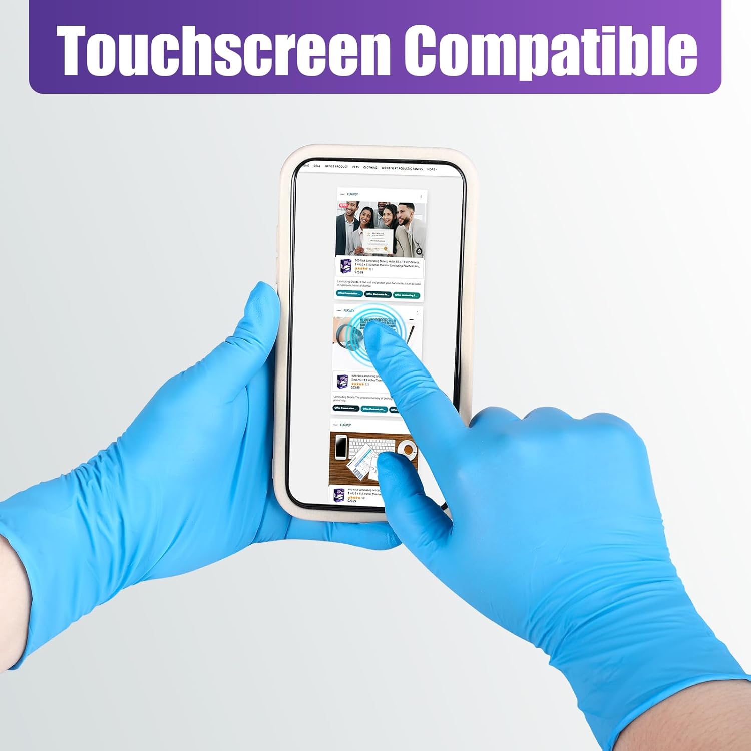 Heavy Duty Disposable Nitrile Gloves 6Mil-1200 Count,Latex Free,Powder Free for Cleaning Cooking Food Prep and Medical - Image 2