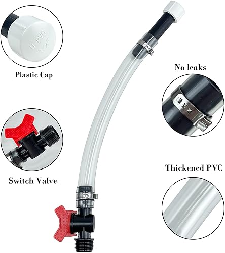 Miniatura 3 de Sutekus Racing Fuels - Manguera de llenado resistente con cierre de válvula y dobladora de manguera para jarras, contenedores, latas de gas