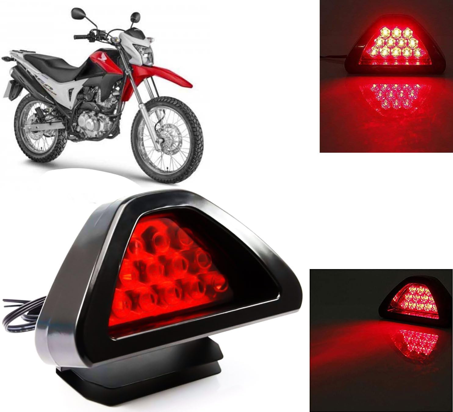 Auto Pearl™ Triangle Bike Rear Brake light Tail light compatible with NXR 160
