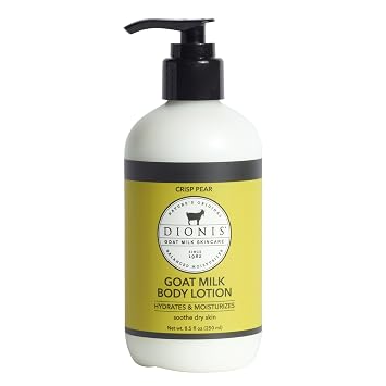 Dionis Goat Milk Lotion for Dry Skin, Crisp Pear, 8.5 oz Pump
