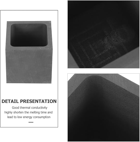 PACKOVE Graphite Ingot Mold for Metal Casting 100x100mm Oil Groove, DIY Melting Mold for Gold, Silver, Copper, Brass Refining and Jewelry Making