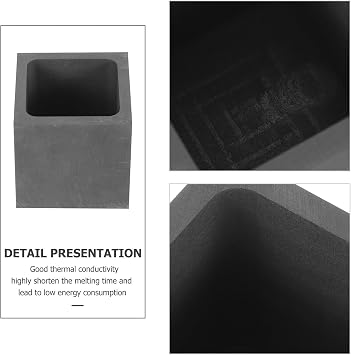 PACKOVE Graphite Ingot Mold for Metal Casting 100x100mm Oil Groove, DIY Melting Mold for Gold, Silver, Copper, Brass Refining and Jewelry Making