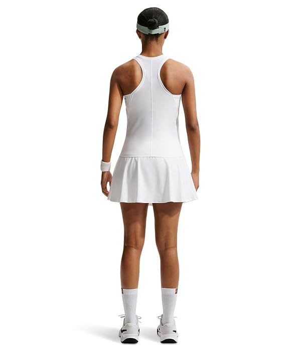 Nike Women's Victory Dri-FIT Tennis Tank Top, White/Black, Small by Nike - Image 2