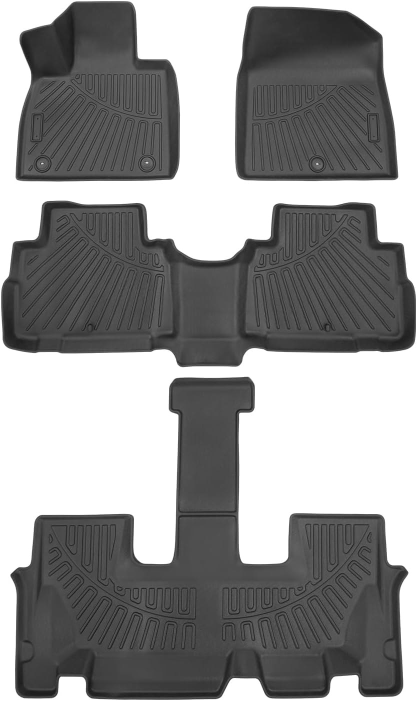 custom fit for floor mats hyundai palisade 2025 2024 2023 2022 2021 2020 7&8 seats 3 row all weather protection heavy duty car mats floor liners interior automotive accessories 2020-2025 hyundai palisade