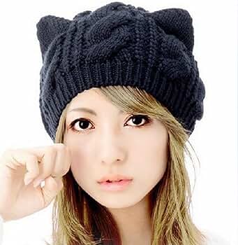 BASICKS耳付き黒ニット帽 BASICKS耳付き黒ニット帽