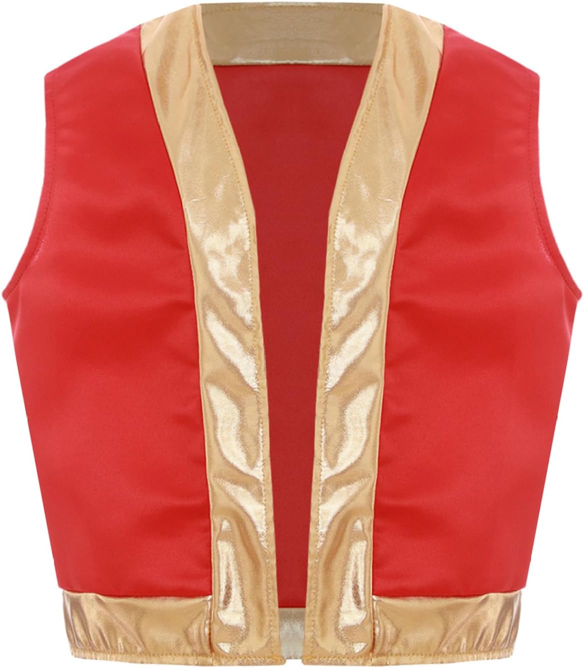 Kids Boys Girls Arabian Prince Vest Waistcoat Halloween Fancy Party Performance Competition