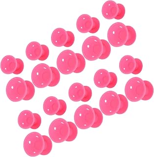 Hårrullar Set 20st Silikon Värmefria Papiljotter Bekväma för Kvinnor Hemmabruk Portable Rose Red