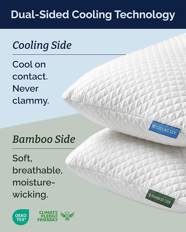 Adjustable Cooling Pillow Standard Size, Arrives Full, Customizable Fill by CGK Unlimited - Used condition - Image 4