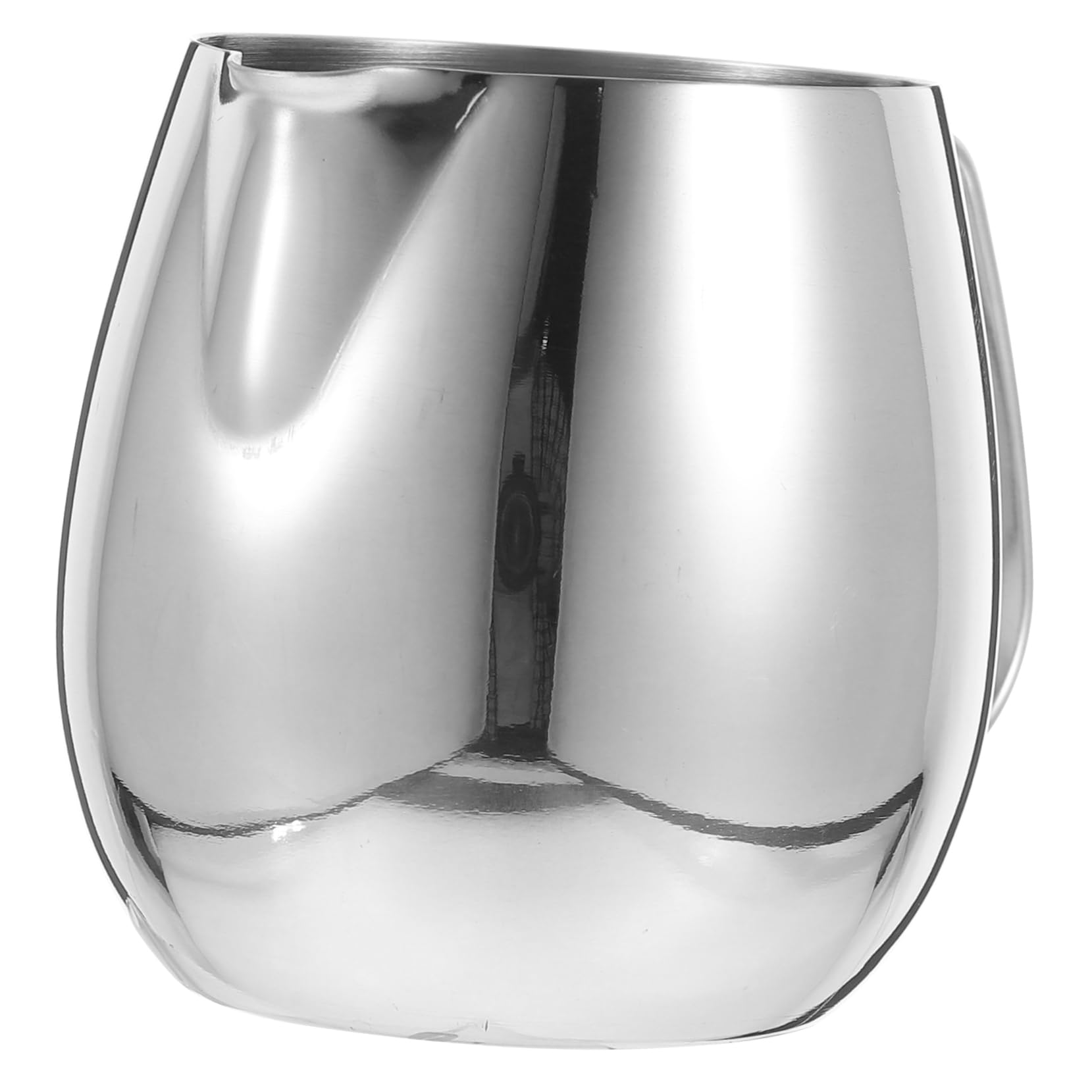 MUCKLILY Stainless Steel Milk Frothing Jug with Spout Design Thickened Pitcher for Easy Pouring and Latte Art Jug with Comfortable Handle for Coffee Lovers