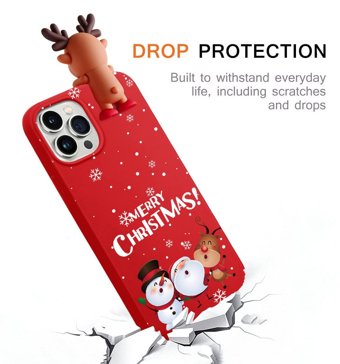 Yoedge 2 Pezzi Natale Cover per Xiaomi Redmi 9A 4G 6,53, Ultra