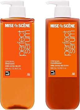 Mijansen Shampoo & Conditioner Set, Perfect Serum Original Damage Care, Floral Scent, Korean Cosmetics, Large Capacity, Hair Care