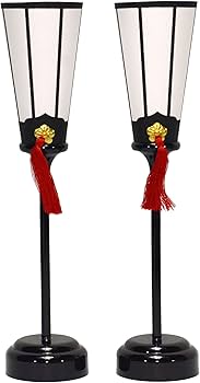 Amazon.co.jp: 雪洞 「綾」 11号 白・赤房付き 黒塗 LEDコードレス