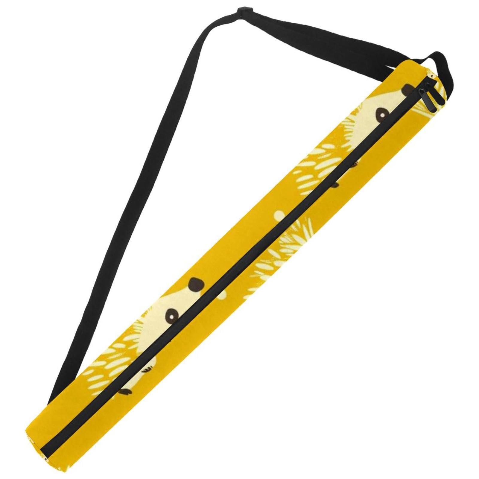 Funda de cerveza para bolsa de golf aislada con diseño de erizo amarillo para 7 latas frías