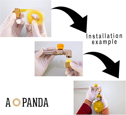 Miniatura 8 de Accesorio de tubería de latón, adaptador AOPANDA Reducer, tubo macho de 14 pulgadas x tubo hembra de 12 pulgada (paquete de 4)