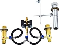 Vista 1 de Válvula áspera con conjunto de drenaje, compatible con grifo de fregadero de lavandería generalizado Moen, conexiones IPS de 1/2 pulgada