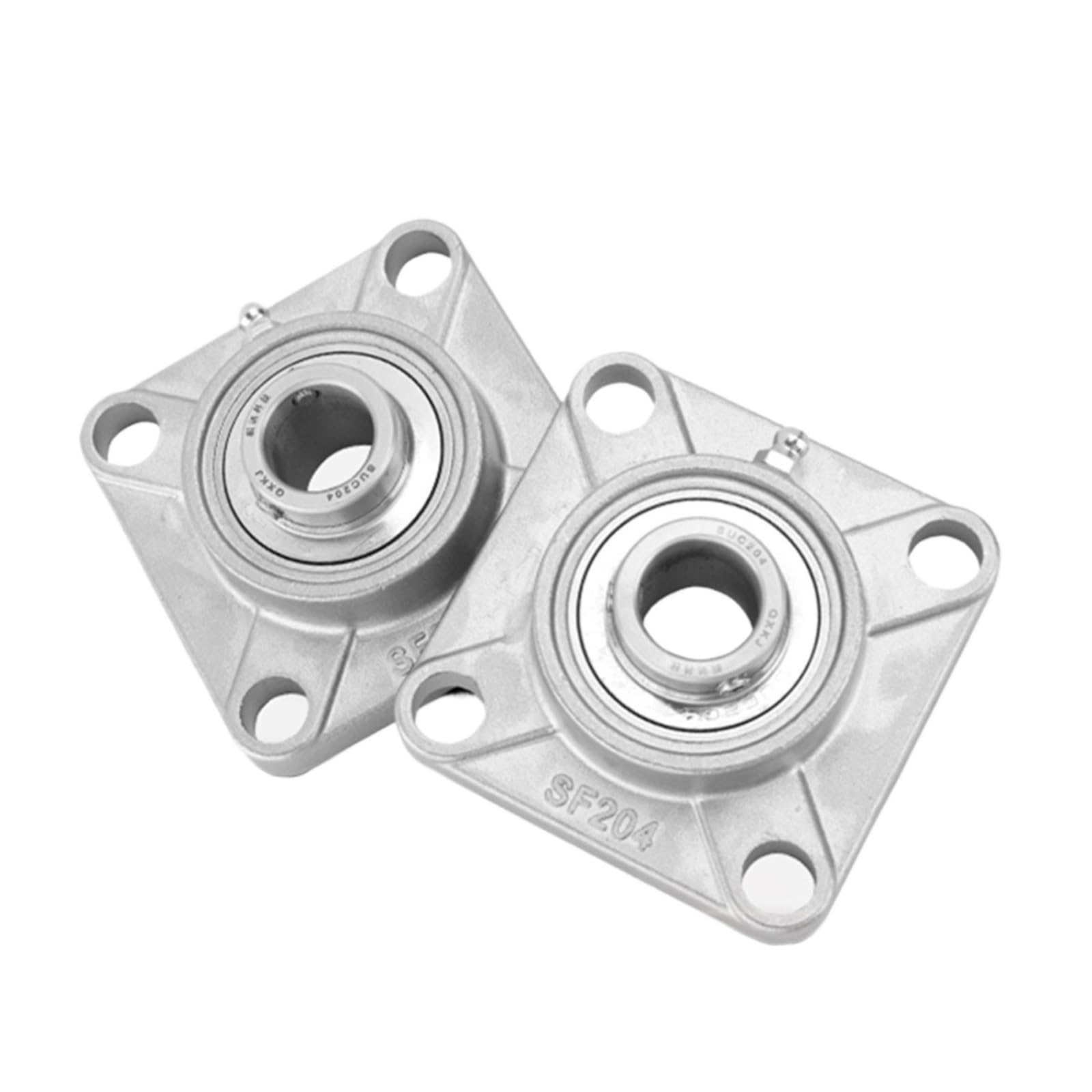 1pcs Insert Bearing with Housing Stainless Steel Outer Spherical Square Seat Bearing SUCF204 205 206 207 208(304-440 SUCF207)