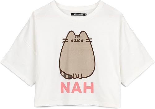 Miniatura 6 de Pusheen Pijama para mujer  Camiseta blanca de dibujos animados de gato Nah con pantalones largos  Mercancía de anime animal