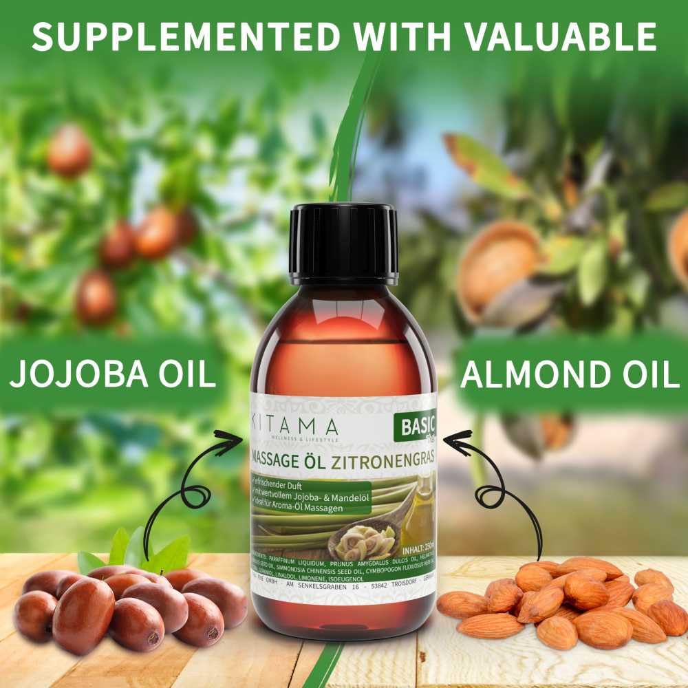 Aceite MyThaiMassage para masaje con aroma de limoncillo 5 litros (5000 ml) – Aceite aromático para Thai Massage Wellness Spa