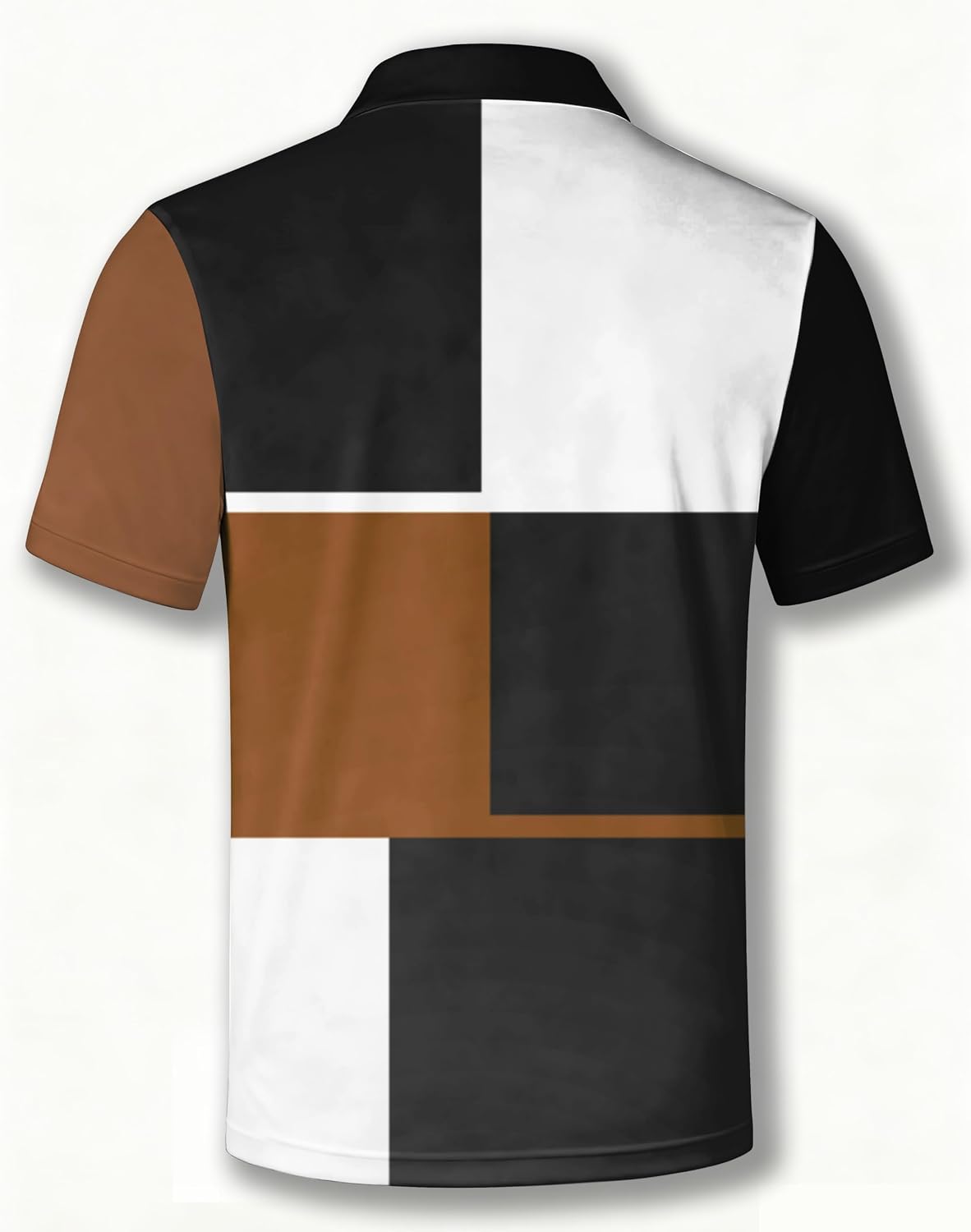 Men's Printed Polo Shirt,Casual Golf Polo Top, Eye Catching Pattern, Modern Statement Style,Regular Fit