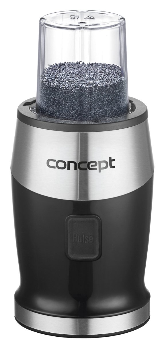 CONCEPT électroménager SM3390 Mixeur smoothie « FRESH & NUTRI », 700 W, noir, 1200 ml hachoir, moulin, 3 recipients en tritan, sans BPA, fonction Pulse, corps caoutchouc + inox, 23 000 tours/min.