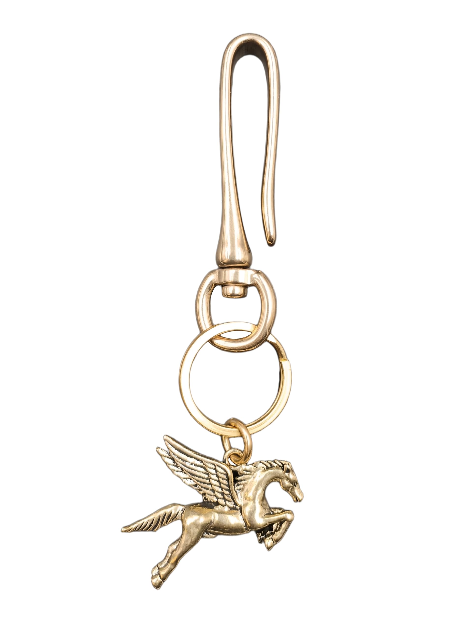 Solid Brass Keychain Key ring with Lucky Amulet for Men & Women Key Holder