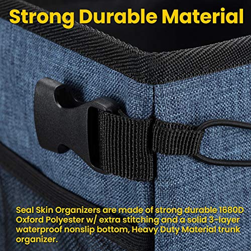 Car Trunk Organizer And Storage - Heavy Duty And Collapsible With 3 Adjustable Sizes - For Trunk, Backseat, Home Or Garage - Lightweight And Portable - Easy To Use And Install In Any Vehicle - Blue #TOP4