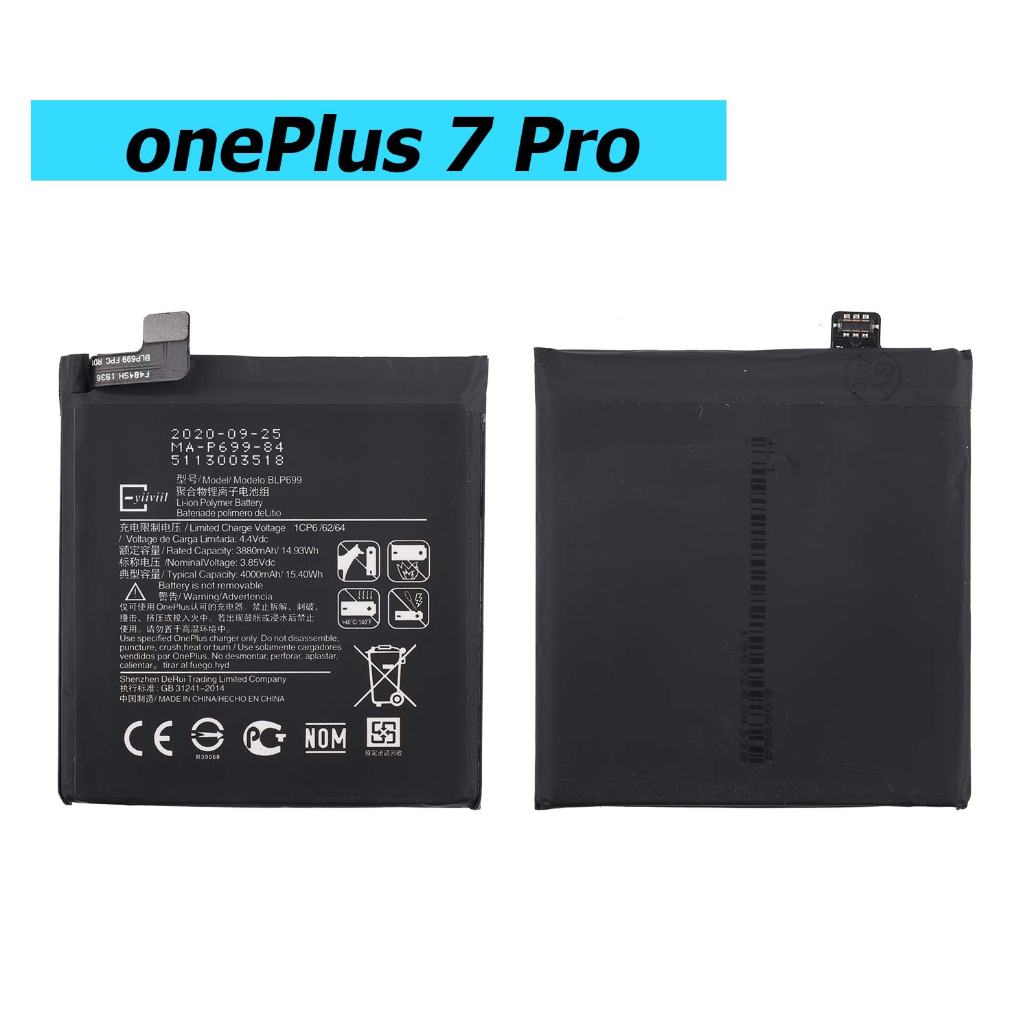 Vvsialeek BLP699 Replacement Battery Compatible with OnePlus7 Pro 1+7 pro GM1911 GM1913 with Tools
