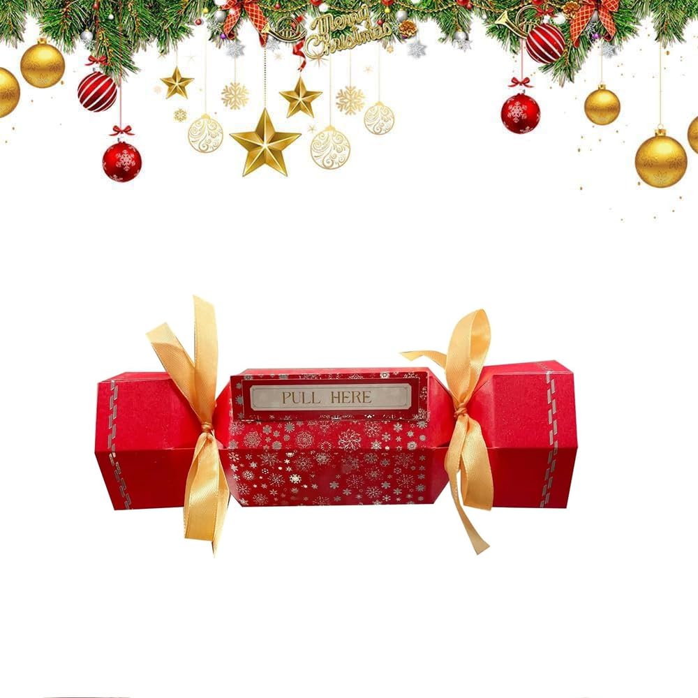 Peamoo 1Pcs/B 8Pcs Christmas Money Box Cash Gift Pull, Christmas Money Gift Boxes, Christmas Money Cracker, Creative Diy Box Pulling Out Cash, Surprise Christmas Money Gift Boxes For Kids/Adult ()