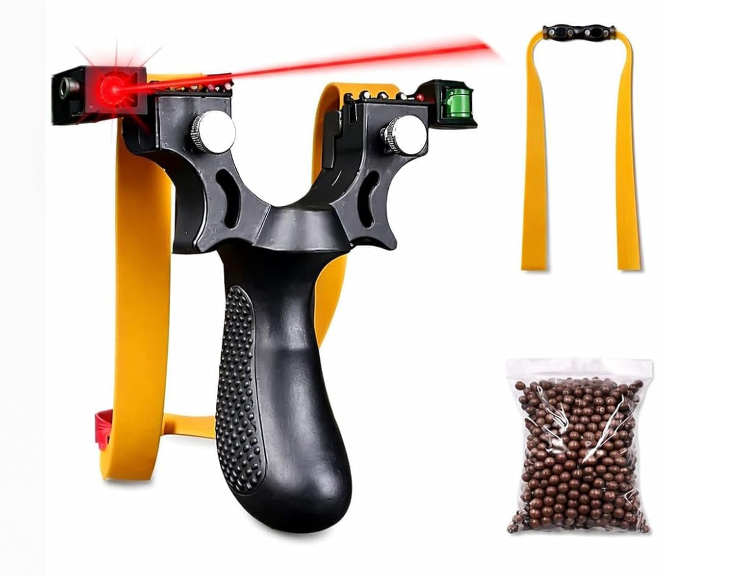 Heavy Duty Metal Catapult Slngshot with Laser Sight Stainless Steel Frame for Adults Beginners Outdoor Target Practice Professional Gulel Slngshot Multicolor (Slngshot (Gulel)) { 150 PIS }-picture-27